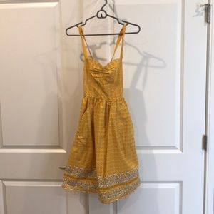 Anthropologie yellow sundress